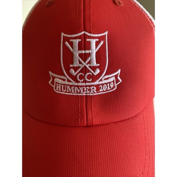 Red & White Hummer 2019 Cc Commemorative Mesh Trucker Baseball Cap - Picture 2 of 7